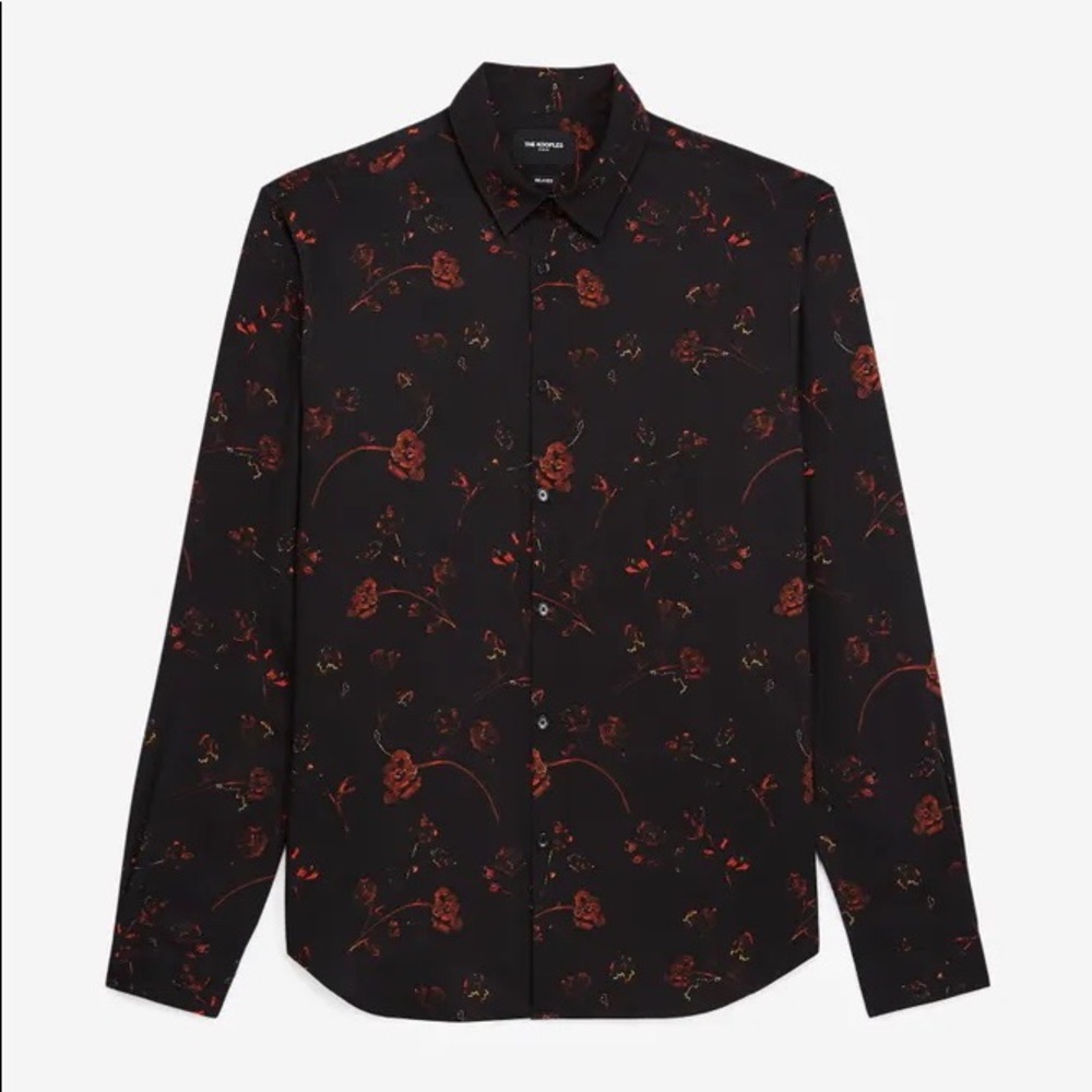 The Kooples - Black Floral Shirt - XL - Worn Once